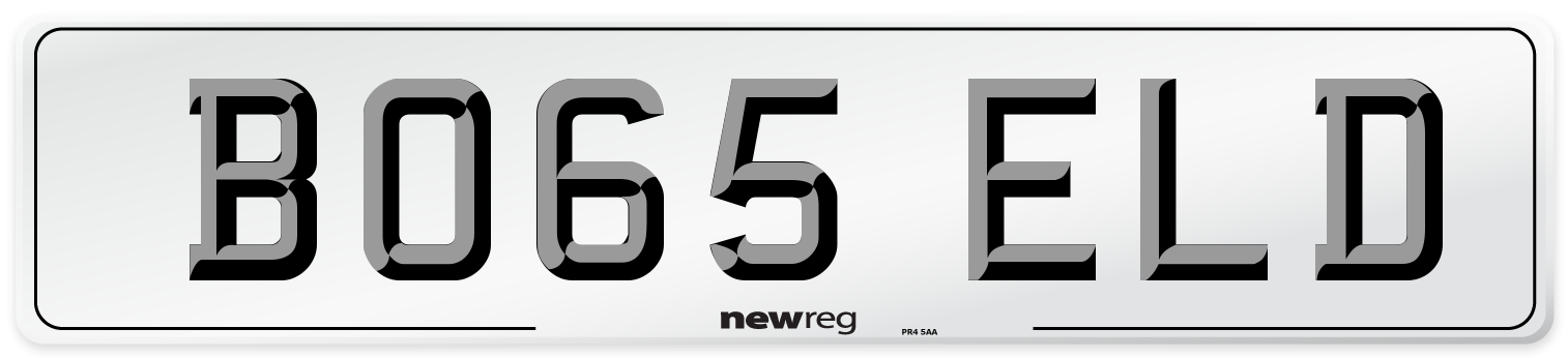BO65 ELD Number Plate from New Reg